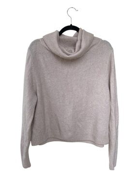 H&M Women's Wool Mohair Cropped Cowl Neck Sweater Blush Mauve S